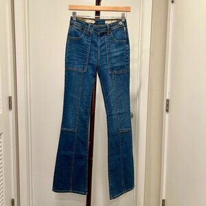 Pilcro & the Letterpress by Anthro - HighRise Bootcut Side Zip Jeans Sz 25 - Ind